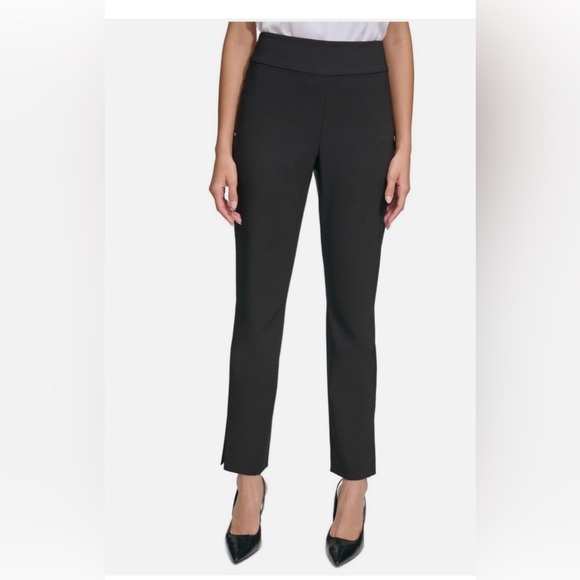 NWT Calvin Klein Black Straight Leg Pants .. Size 6 - Picture 1 of 11